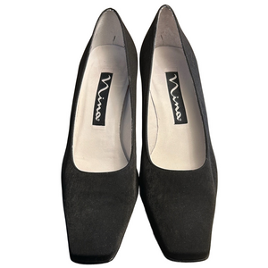 Nina Elegant Black fabric Heels 9.5 M